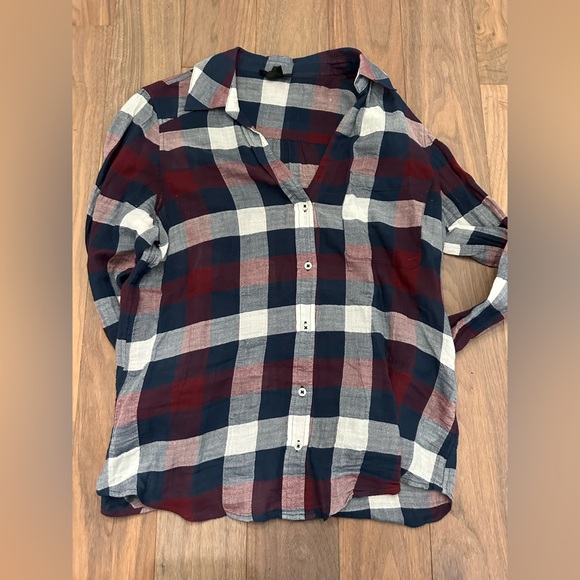 PAIGE Tops - PAIGE Multicolor Plaid Button-Down Shirt
